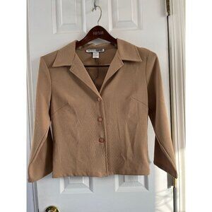 Vintage 1990's necessary objects by ady gluck frankel Tan Button Down Jacket